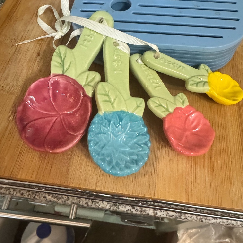 Colorful The Pioneer Woman Ceramic Measuring Spoons Set